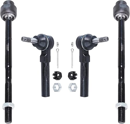 Miniatura 45 de Detroit Axle - 4 barras de acoplamiento delanteras para Hyundai Elantra Forte Koup Forte5, 4 extremos de barra de acoplamiento interiores y