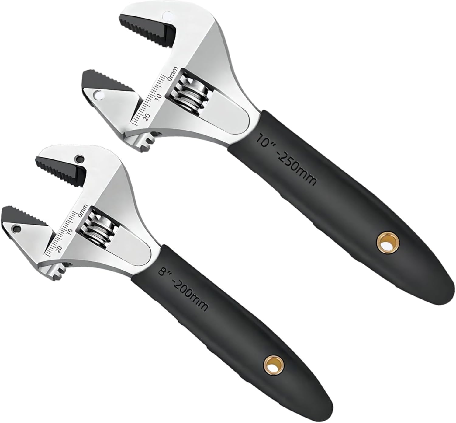 Adjustable Ratchet Wrench Portable Multi-Functional Wide Open Ratcheting Crescents Wrench for Home Use, 10 Inch Self Adjusting Pipe Self Tightening Adjustable