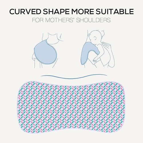 Miniatura 3 de Paquete de 6 paños de algodón para eructos extra absorbentes suaves para bebés niños y niñas rosa 02