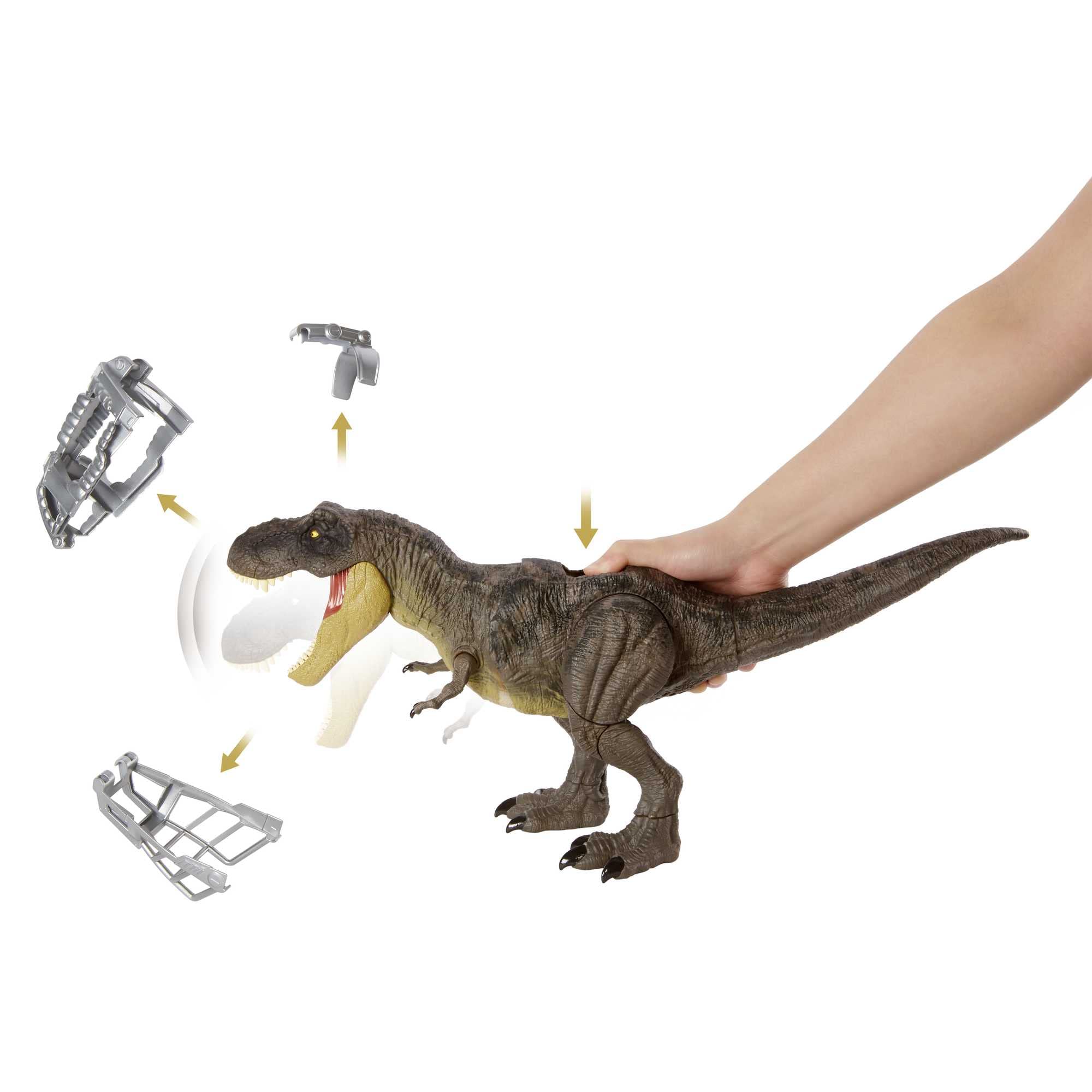 Jurassic World - T-Rex Passi Letali, Dinosauro Snodato con Movimenti Dirompenti e Decorazioni Realistiche, Ispirato alla Serie JW Camp Cretaceous, Giocattolo per Bambini, 4+ Anni, GYW84