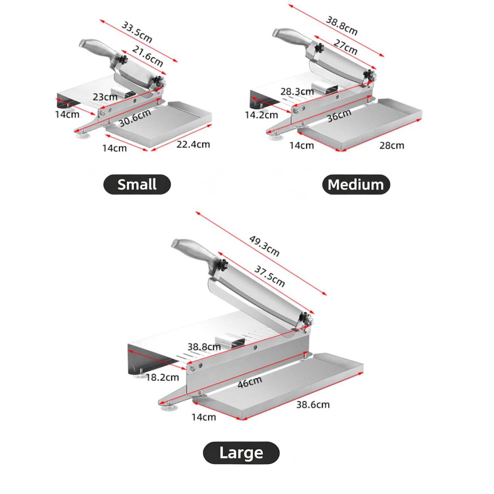 Robuster manueller Fleischschneider, rutschfester Knochenzerkleinerer für Rippchen, Geflügel, Gemüse und Kräuter, Küchen- und kommerzielle Schneidemaschine