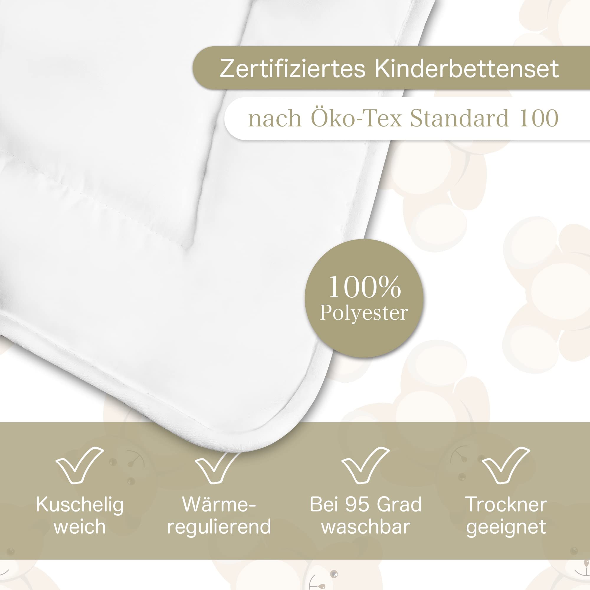 KiGATEX Couette pour enfants et bébés - Couette certifiée