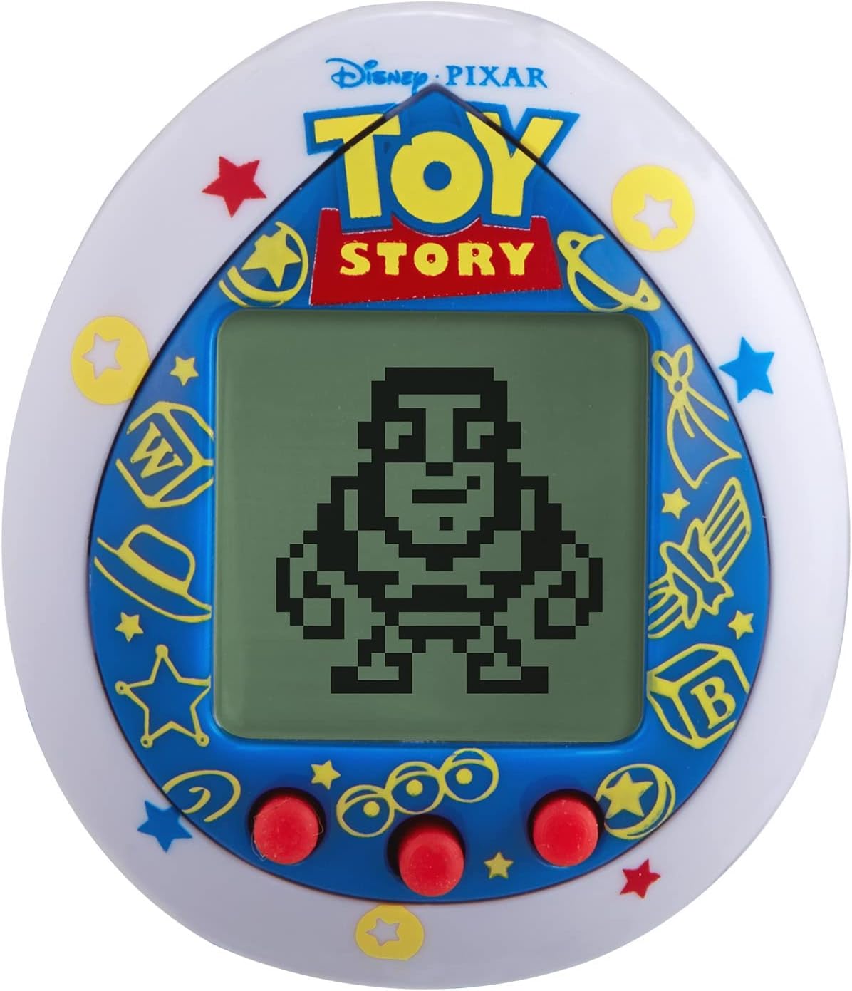 TAMAGOTCHI Toy Story Friends 88862 Virtual Pet with Mini Games, Animated Clips, Additional Modes, and Keychain (Yellow)
