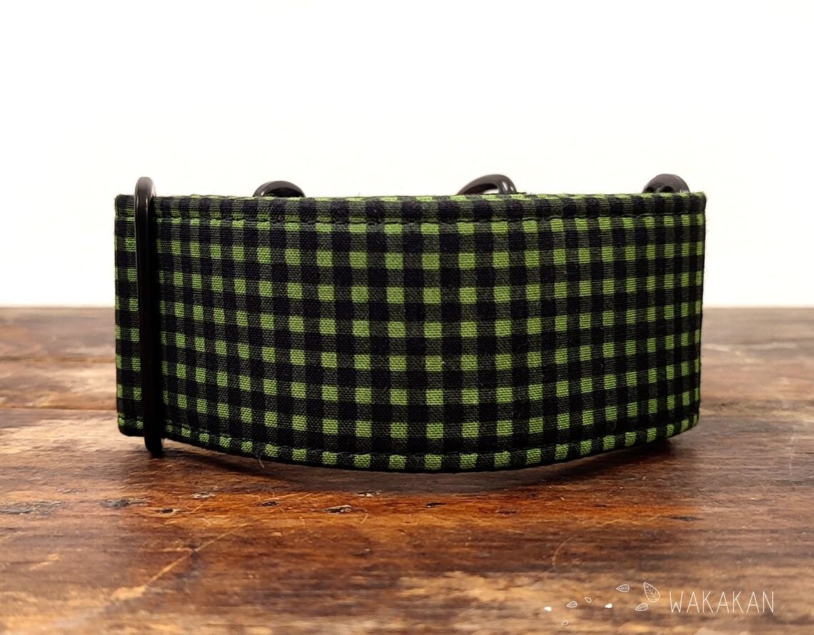 Collar Martingale Para Perro: Hipster Green, Hecho a Mano en España por Wakakán