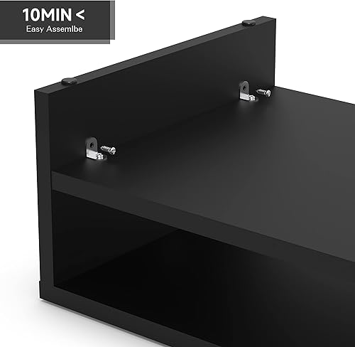 Miniatura 4 de FITUEYES Soporte elevador para monitor de computadora, soporte de escritorio, organizador de espacio de trabajo, paquete de 2 unidades DT204202WB