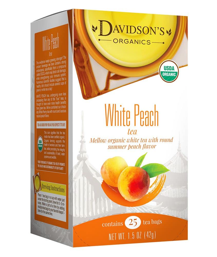 Davidson's Organics, Vanilla Essence, 25-count Tea Bags, Pack of 6