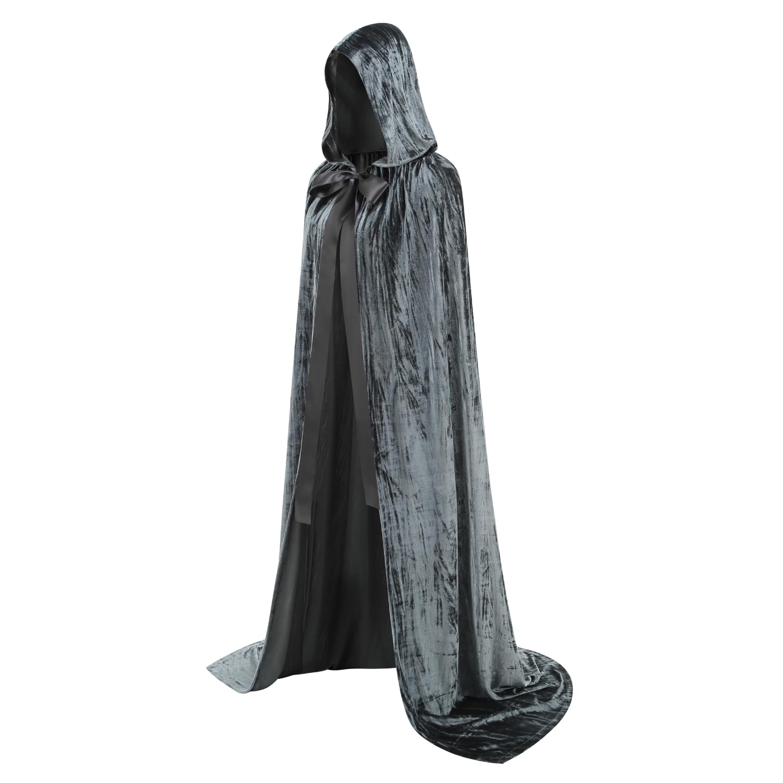 HAPNBCELE Womens Velvet Cape Hooded Cloak - Image 2