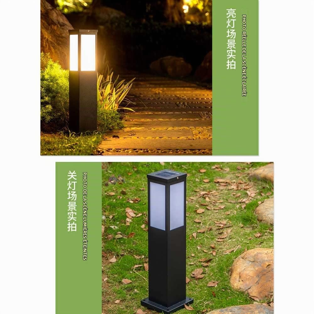 Luminaire Solaire Moderne Lampadaire Extérieur Vintage en Aluminium Lampe À Capuchon De Colonne De Pont De Clôture À LED Extérieure Lampe À Gazon, Lampadaire, Capuchon De Poteau