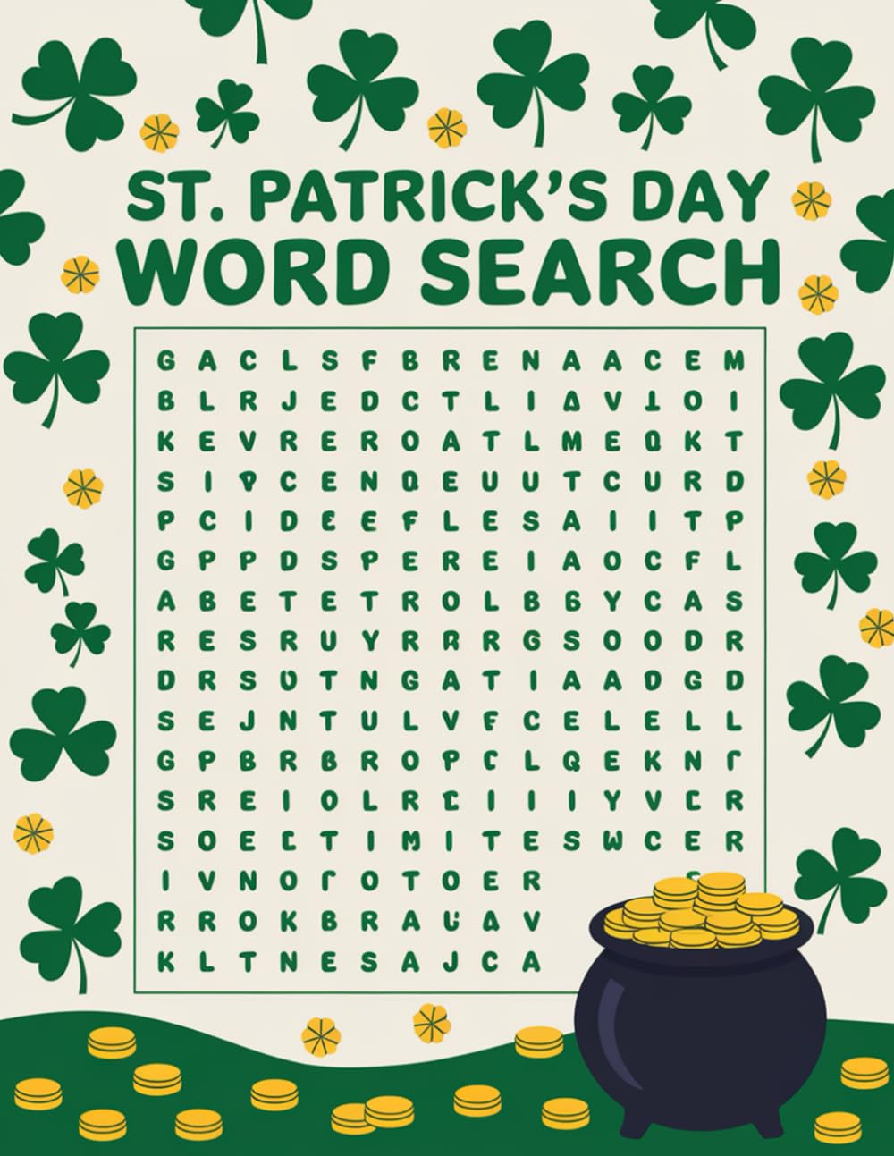 St. Patrick’s Day Activity Book: St. Patrick’s Day Fun! Word Searches, Brain Games, and Activities for Everyone