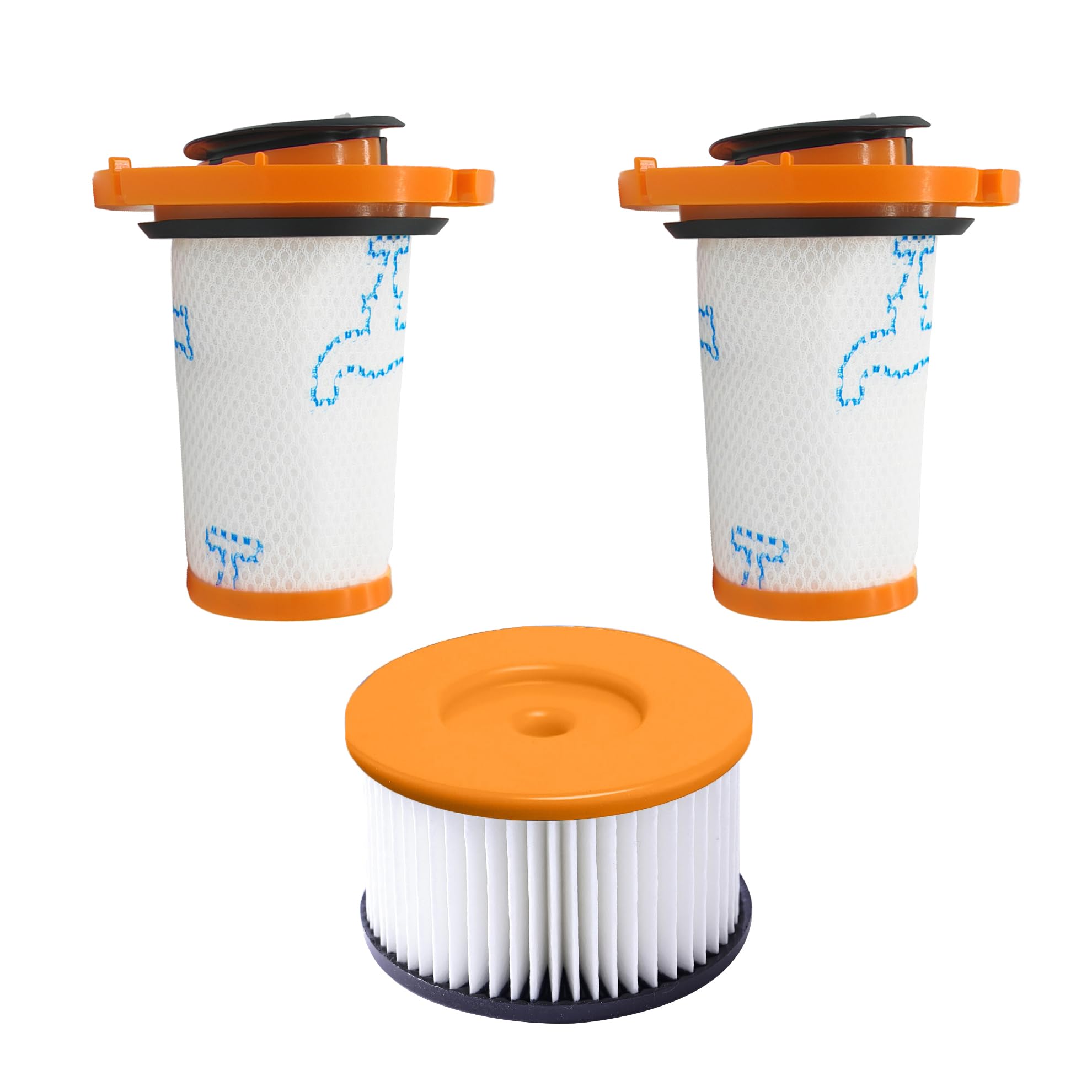 2 filtri in schiuma e 1 filtro di scarico per Rowenta X-Force Flex 12.60 RH9LC1WO RH9L42WO, 13.60 RH9A36WV RH9A30WO RH9AD1WO, 14.80 RH9B36WV RH9B74WO, confrontare con parte # ZR009014 & ZR0
