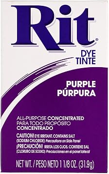 All Purpose Concentrated Rit Dye Powder Single Pack for Clothing, Decor, and Crafts Purple