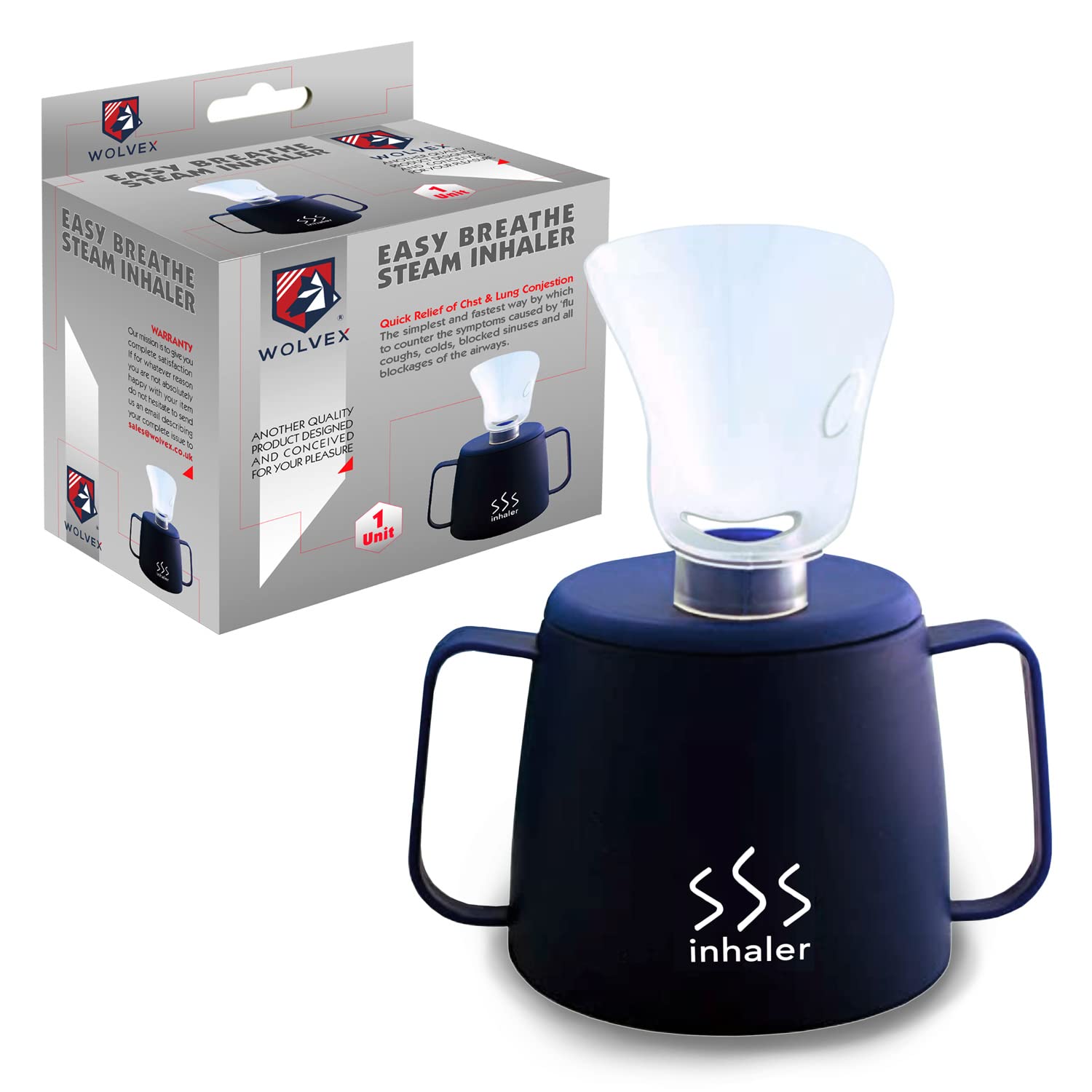 Portable Steam Inhaler Cup Easy to Use for Cold, Flu & Blocked Sinuses, Blocked Noses Suitable for Kids and Adults,PVC Free Mask 143 g