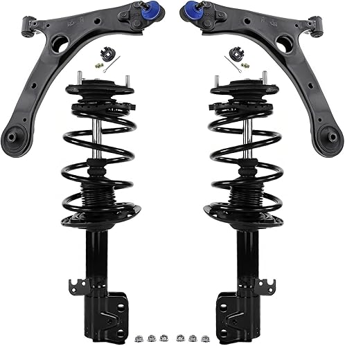 Miniatura 195 de Detroit Axle - Kit de puntales delanteros de 6 piezas para Chevrolet Aveo Aveo5 Pontiac G3 Wave, barra estabilizadora, varillas de acoplamiento