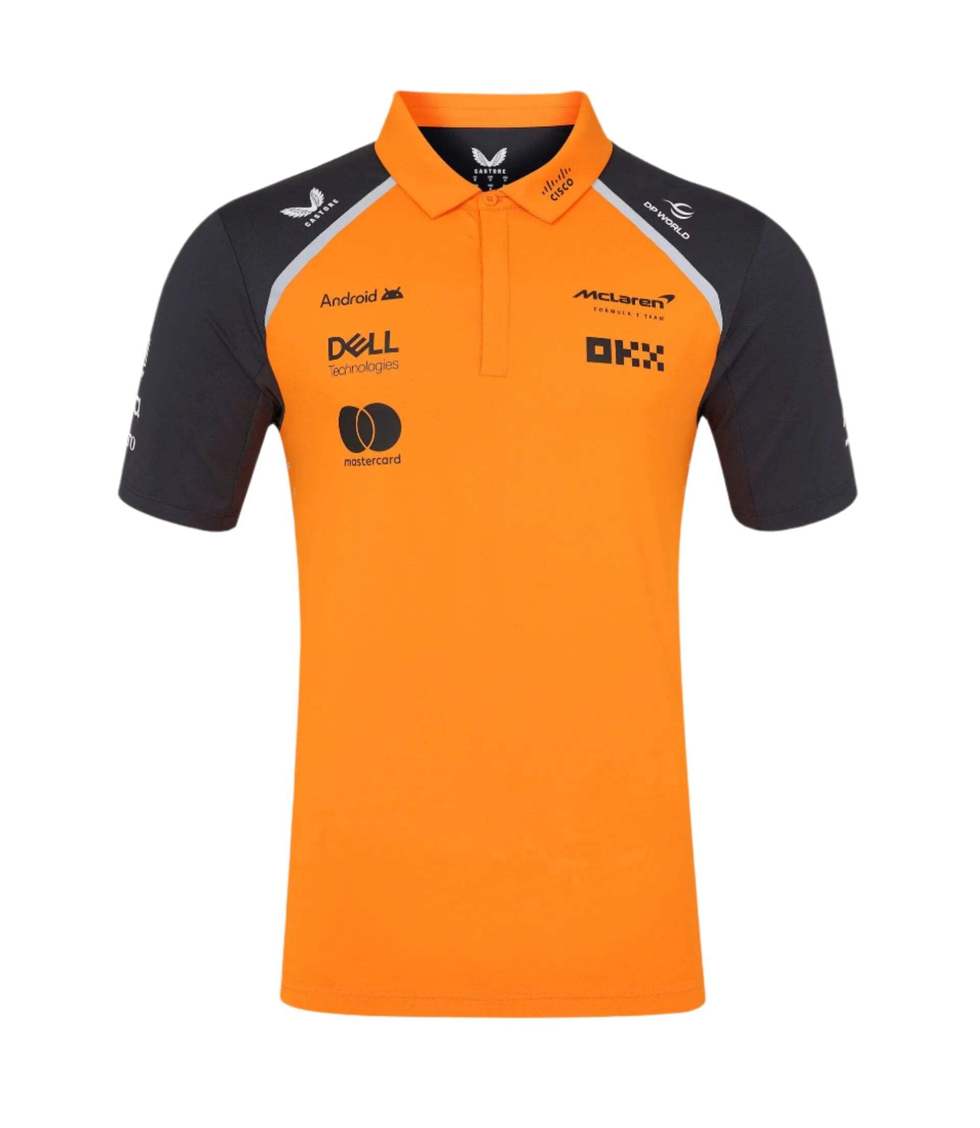 Castore McLaren F1 2025 Men's Team Polo Shirt, Autumn Glory/Phantom, Medium