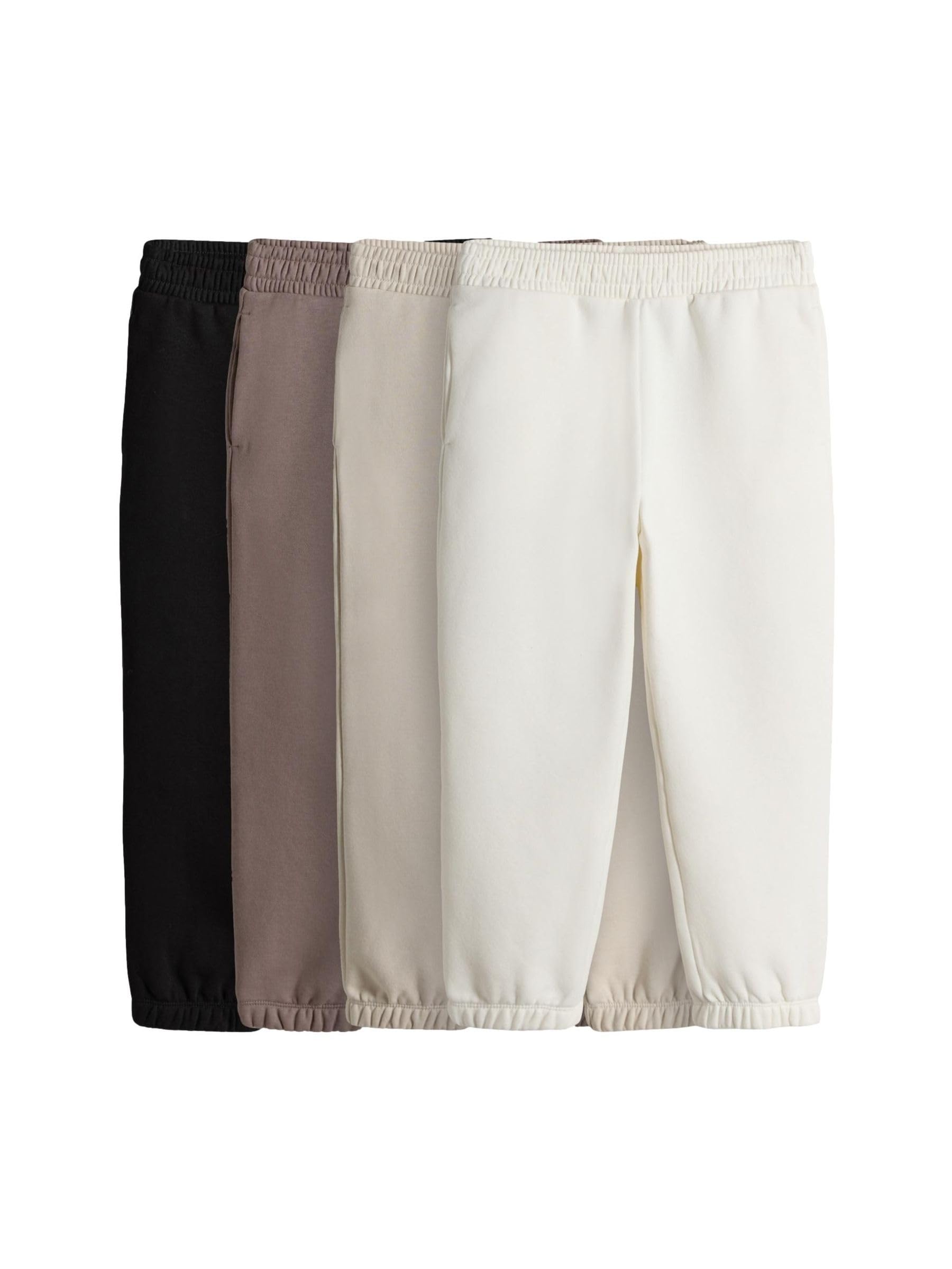 THE SET Ragazzo Confezione da 4 Pantaloni da Jogging con Elastico sul Fondo