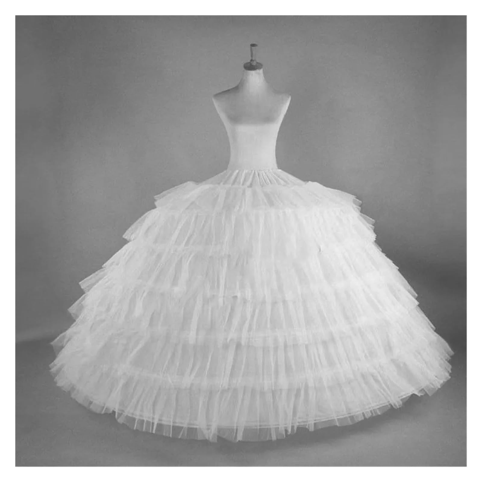 Jupon sous Robe Jupon de mariée à 3 cerceaux en Tulle(White)