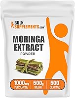 Vista 1 de BulkSupplements. com Polvo de extracto de moringa - Suplemento superalimentario, de Moringa Oleifera, polvo de moringa - Vegano y sin gluten, 1000