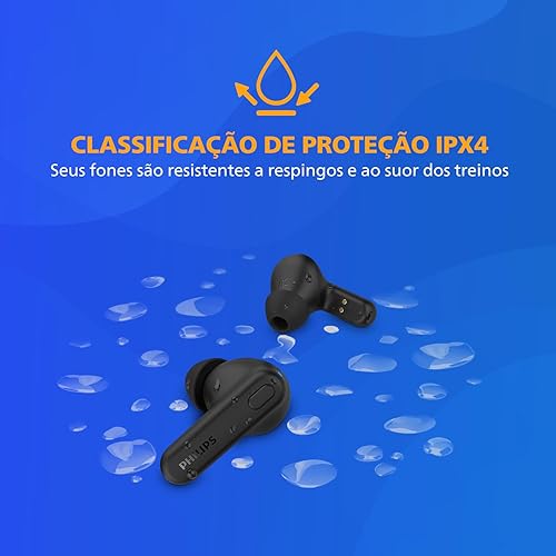 Miniatura 3 de Philips Auriculares inalámbricos TAT1108, auriculares inalámbricos verdaderos, graves potentes con controlador de 0.236 pulgadas, llamada clara con