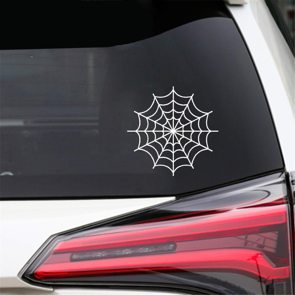 Dozili Vinyl Decal Cartoon Spider Web Fashion Car Window Sticker Decal Car Styling For Car Laptop Window Sticker 6"