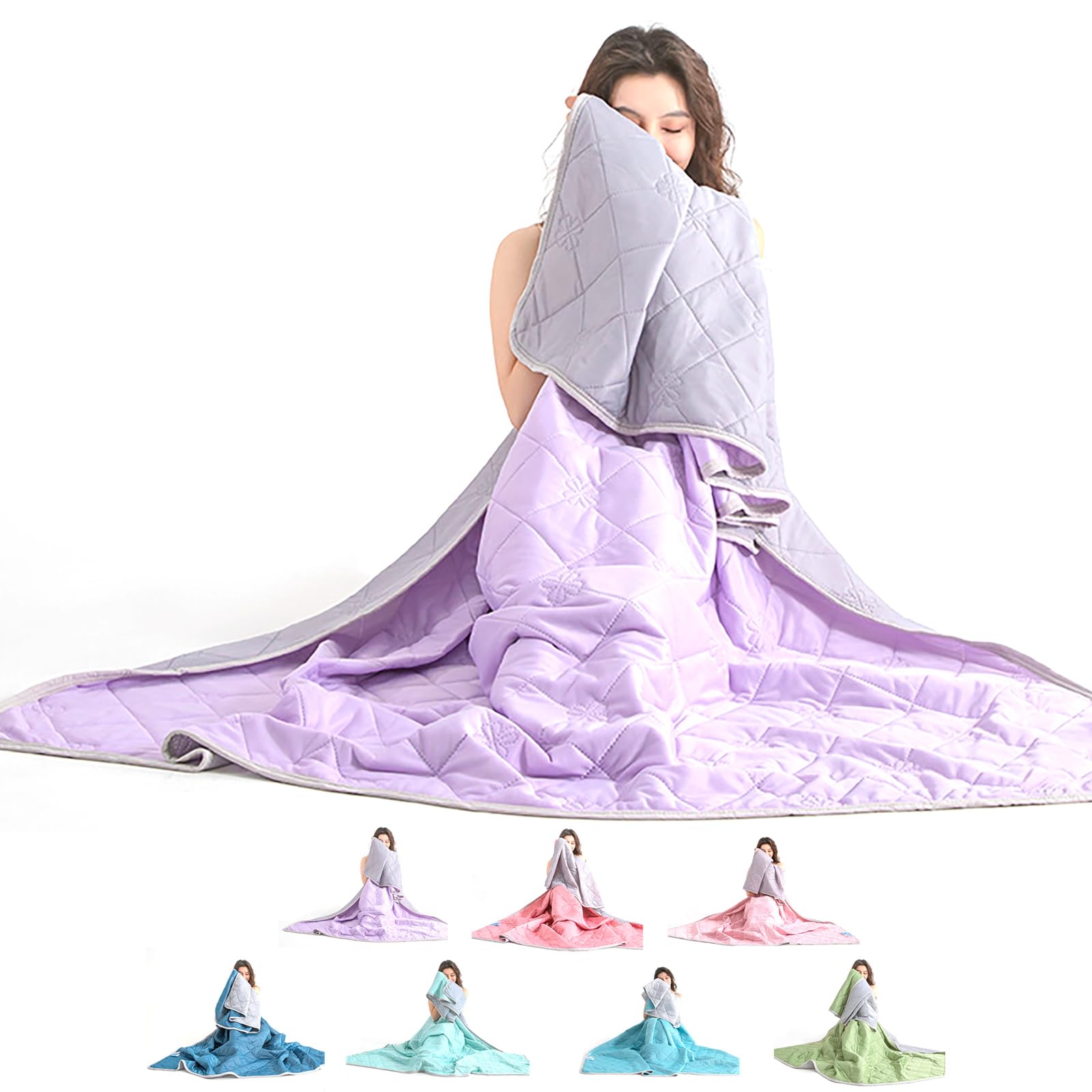 GXJIXf Cooling Throw Blanket, Lightweight Breathable to Keep Body Cool, Summer for Summer Sleeping (Charming purple,150 * 200CM)