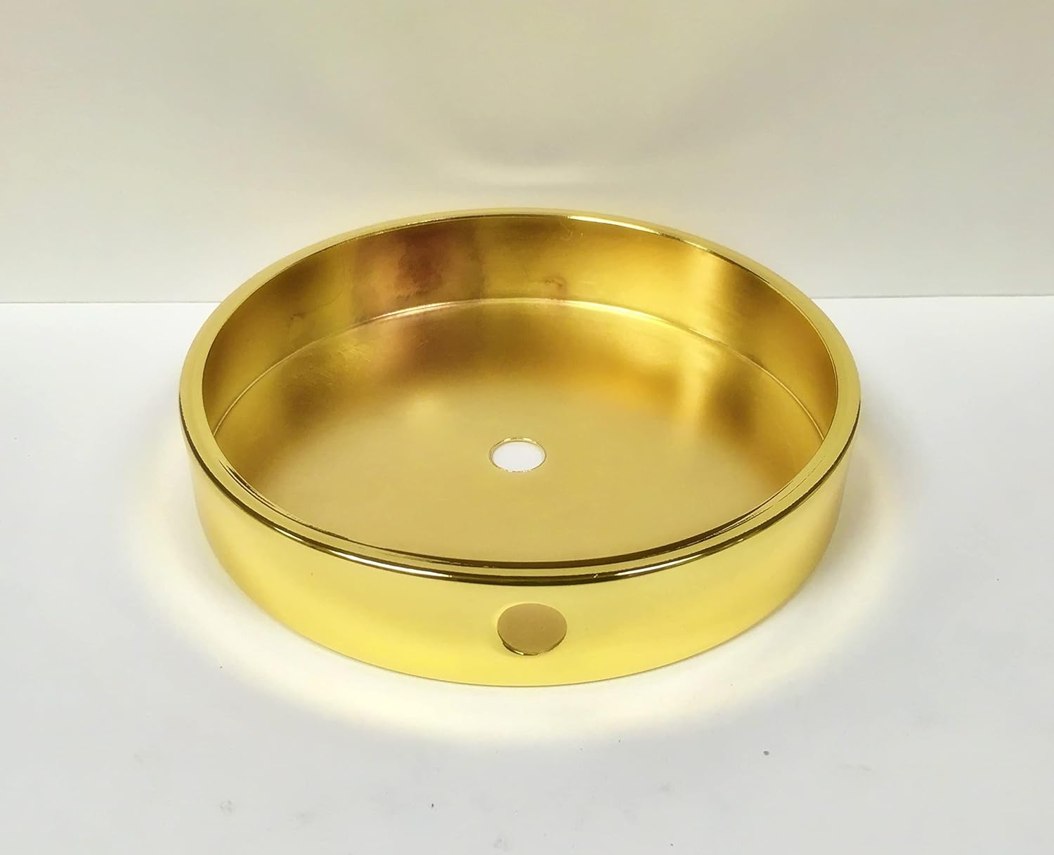 Lamp Base-Metal-5"-Round-Available in 4 Finishes: Antique Brass, Polished Brass, Polished Nickel or Matte Black (1 Pc.) (5" MTL-Round-AB)