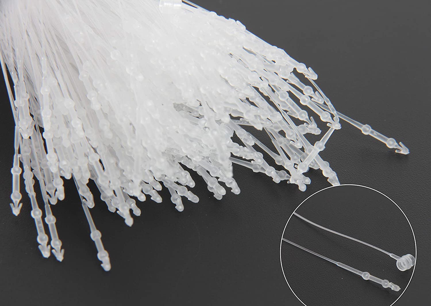 HUNNY- BUNCH® Premium 3" Inches Loop Pin Plastic Fastener Hang Tag Snap Lock Pin Security Loop For Retail Store, Clothing Price, Plastic Tags for Clothes Accessory(Clear/Transparent)(Pack Of 1000 Pcs)