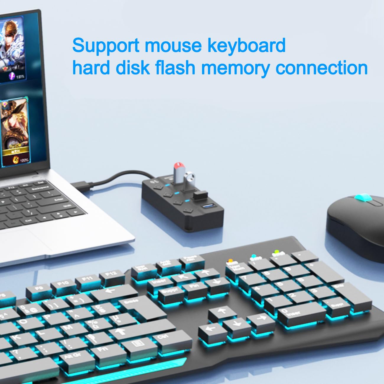 Amazon | KLAQQED USBハブ - 3.0、4ポートUSBステーションハブ 個別