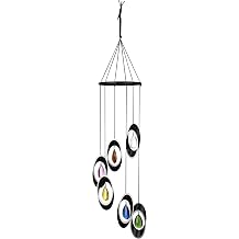 Woodstock Chimes Signature Collection, Woodstock Bellissimo Bells, 28 Eclipse Wind Bells for Outdoor, Patio, Home or Garden Decor CYBRS