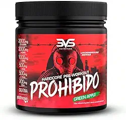 3VS Nutrition Pré Treino Prohibido 360g Sabor Maça Verde