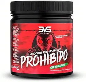 3VS Nutrition Pré Treino Prohibido 360g Sabor Maça Verde