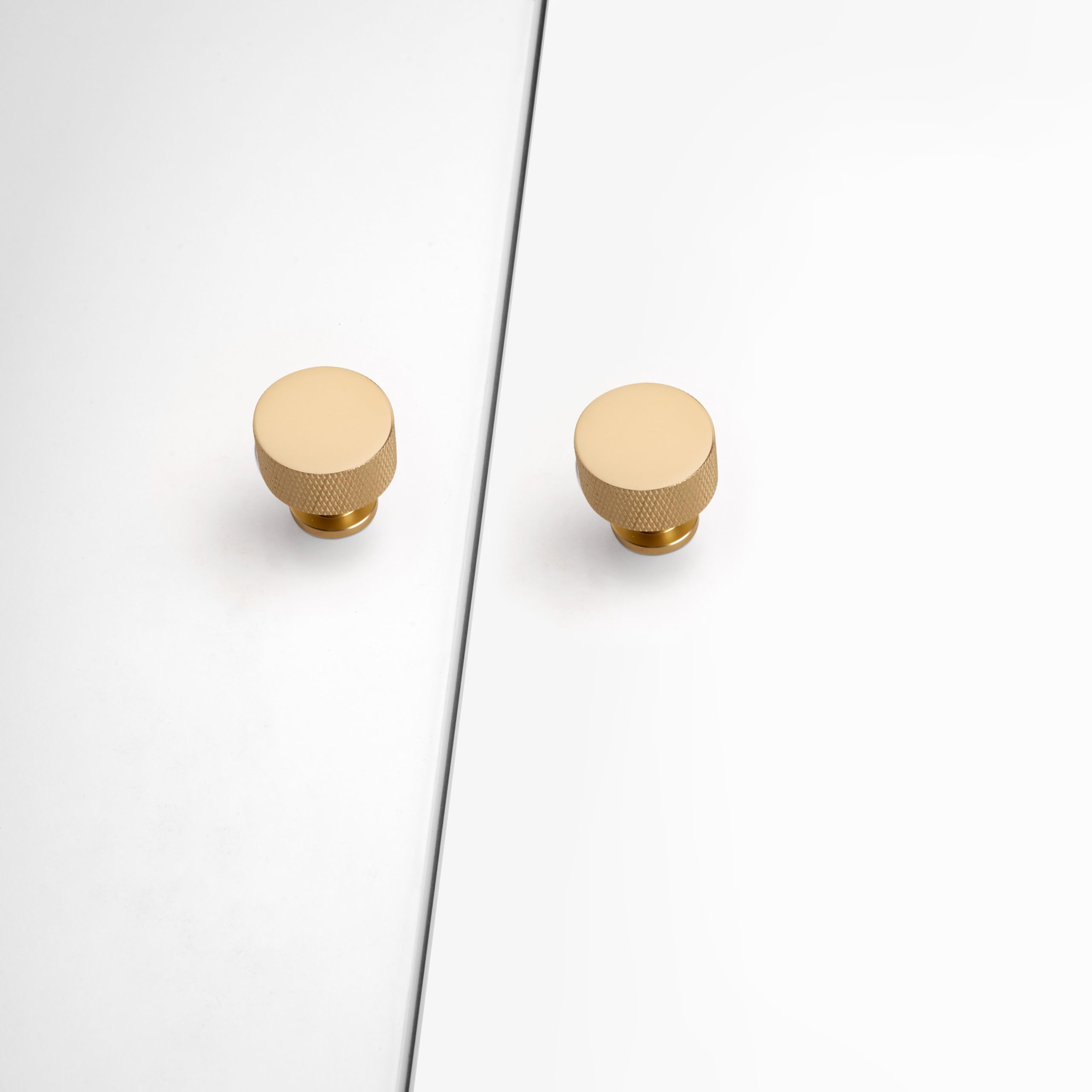 Emuca - Lot de 10 Furniture knobs, Diameter 30mm, Aluminium, Gold, 10 unidades - Image 4
