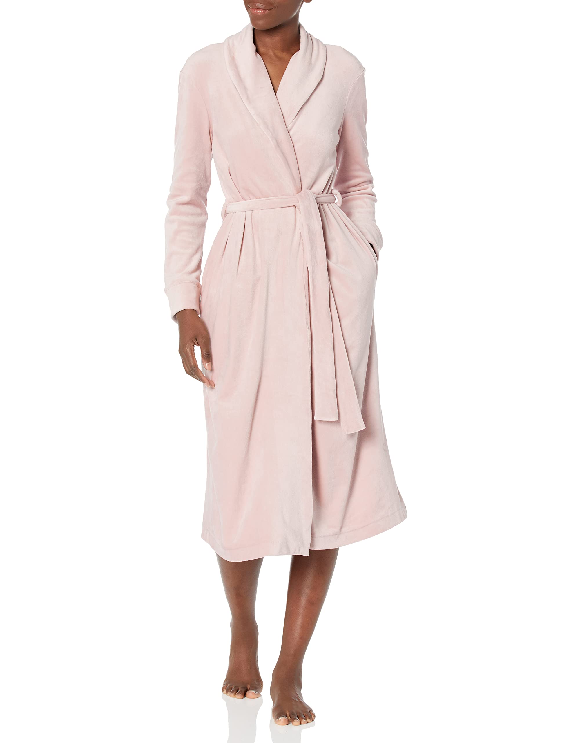 Photo 1 of Amazon Aware Women's Relaxed Fit Velour Long Robe (Available in Plus Size) 5X Lilac