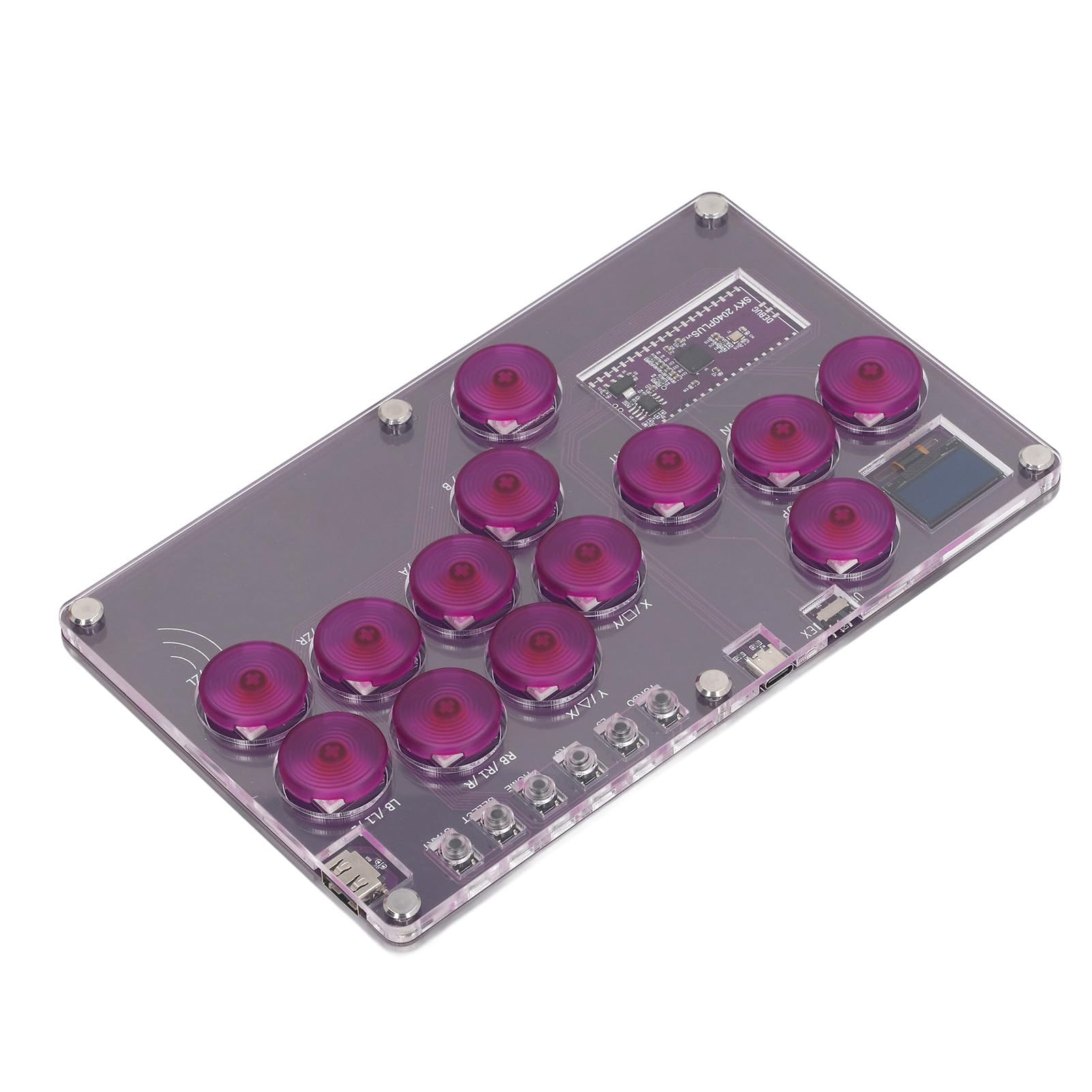 Controlador Mecánico de Latencia Ultra Baja Fight Stick de 13 Teclas para Steam Deck 8,3x5x0,5 Pulgadas