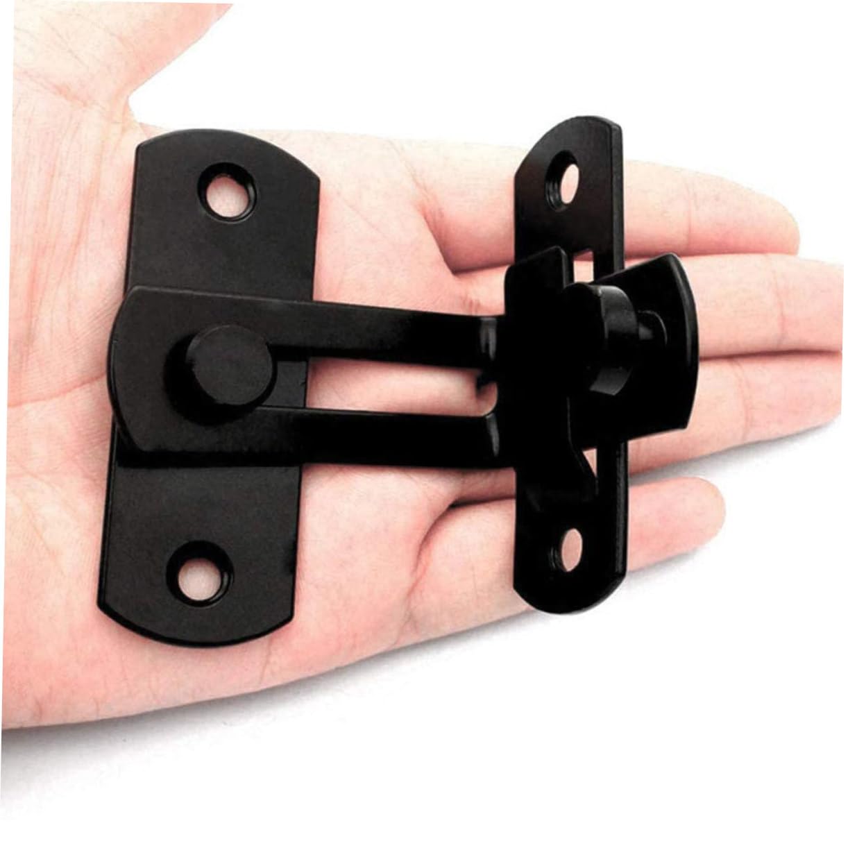 HOMSFOU 4pezzi Serratura Per Porta Scorrevole Inossidabile Sicurezza Per Interne Ed Esterne Di Chiusure Per Porte e Finestre Adatte Per Bagni Armadi e Mobili