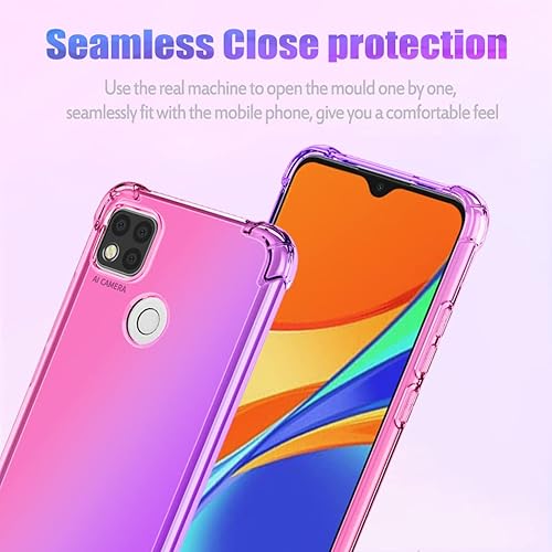 Miniatura 10 de Gufuwo Funda para Xiaomi Redmi 9CRedmi 10ARedmi 9 ActivPoco C3Poco C31 Cute Case Girls, Gradient Slim Anti Scratch Soft TPU Funda protectora a