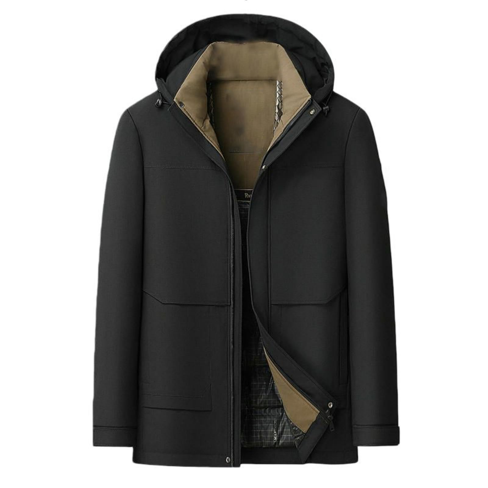 Veste d'hiver à capuche médiévale homme pardessus décontracté