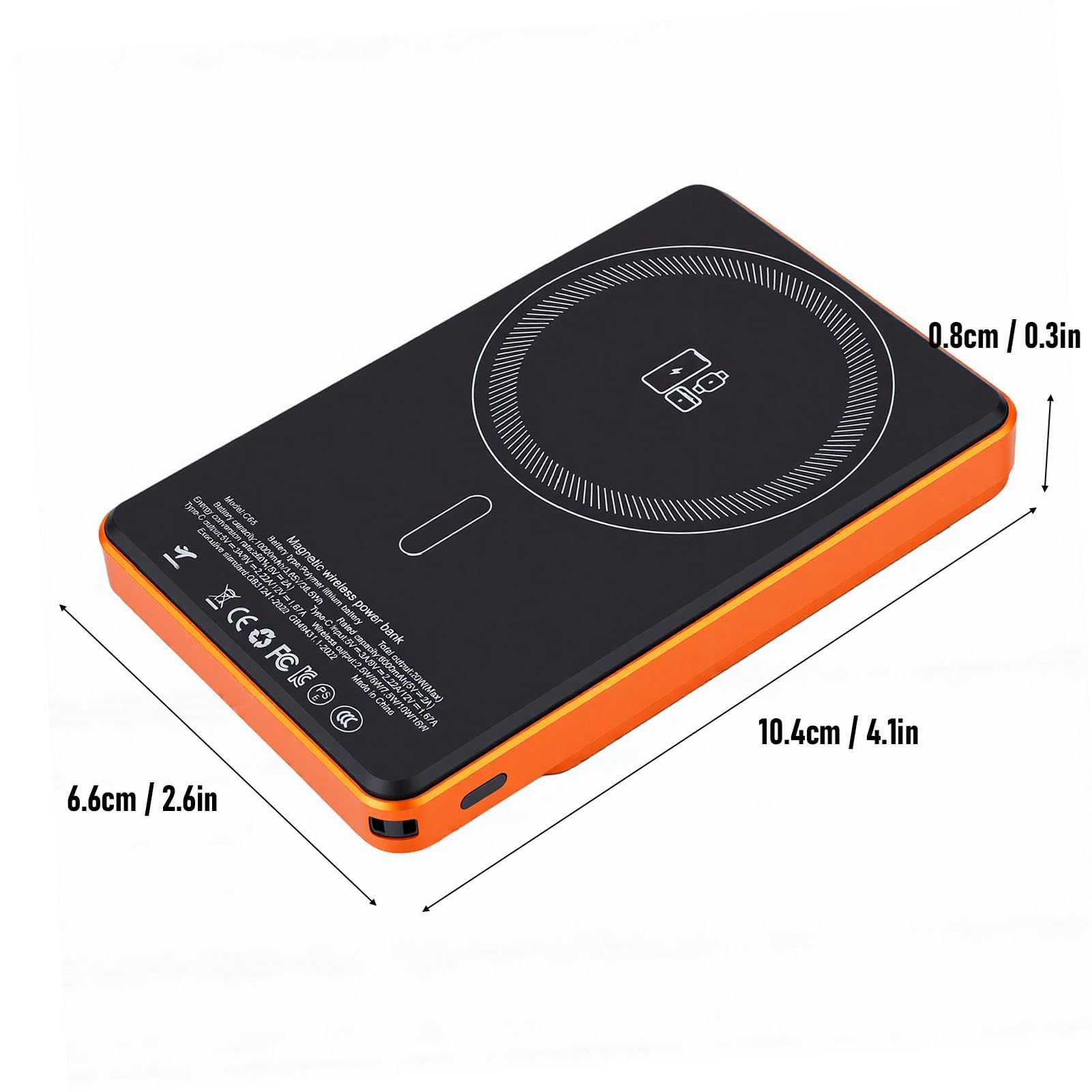 Power Bank Inalámbrico Magnético 10000mAh con Soporte Incorporado