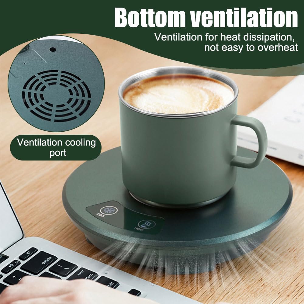 Scalda Tazza da Caffè, Scaldatazze Elettrico 2 in 1, Scalda Bevande Riscaldamento e Raffreddamento per Tè, Latte, Cioccolata, Ufficio, Casa