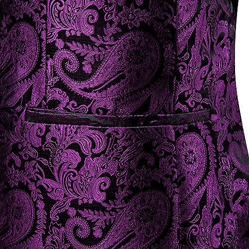 Image of Barry. Wang Men's Sport Coats & Blazers Flower Suit Jacket 1 Button Paisley Tuxedo Mardi Gras Carnival Parade Gift