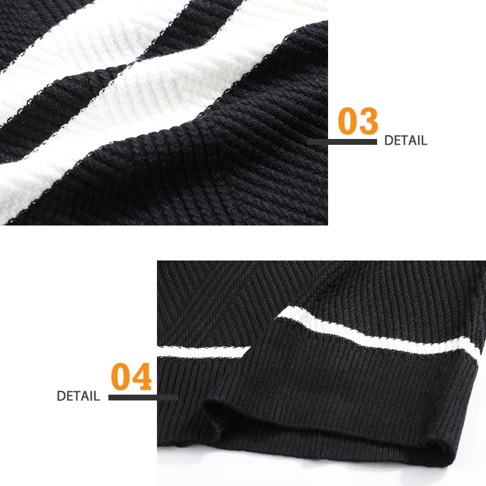 Genfien Maglione Uomo Invernali Maglia Girocollo Knit Crew Maglia Maglione Pullover a Manica Lunga Invernale Tenere Caldo