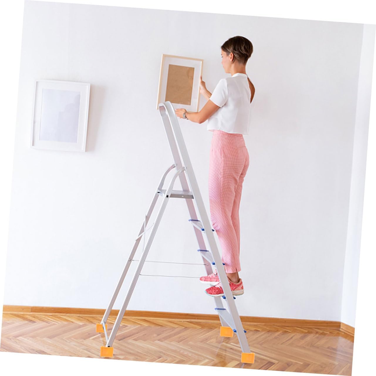 Operitacx 8pcs Ladder Feet Caps: Non-Slip Rubber Step Ladder Foot Covers Replacement Protection Mats for Stability Floor Safety Accessories