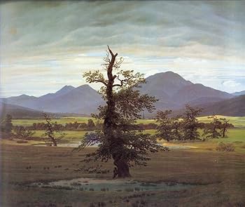 Amazon.co.jp: 18 点の油絵 フリードリヒの孤独な木のある風景