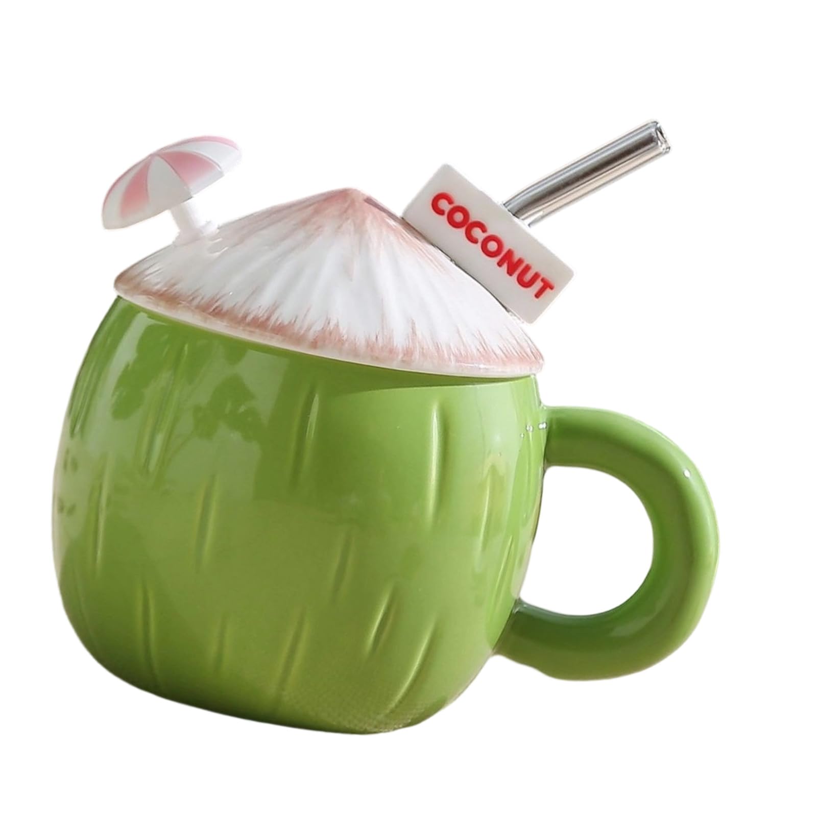 ZEPFJHE Ceramic Drinking Cup Coconuts Shape 500M Large Capacity Coffee Mug Stable Placement Perfect for Charm and Hydrations Unique Drinking Cup