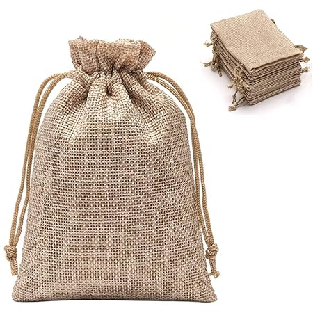 burlap gift bolsas