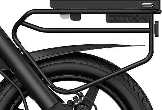 Jetson Axle X Portable Folding Electric Bike with Pneumatic 12 Tires, Black