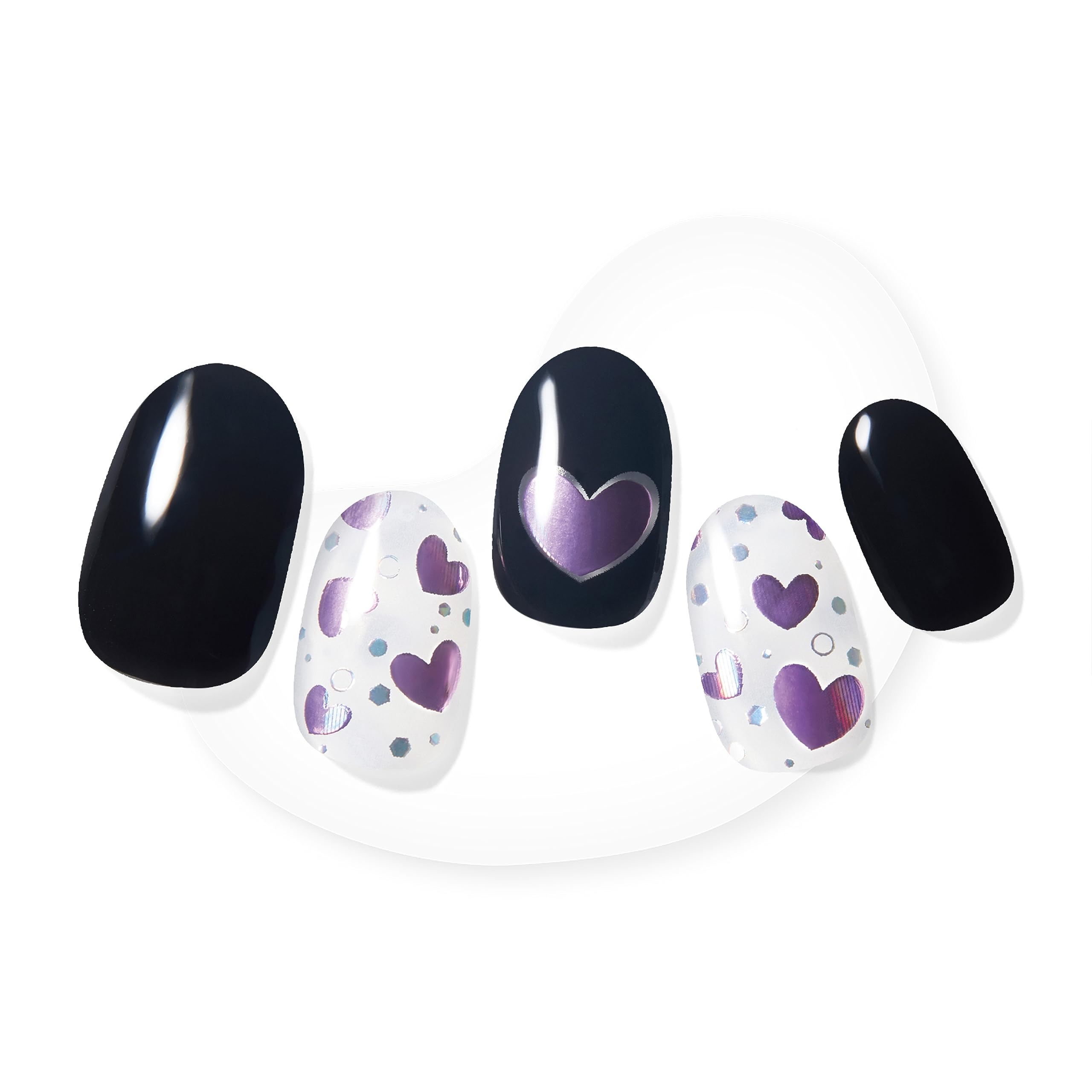 Dashing DivaGlaze Nail Strips - Sweet Soulmate | Long Lasting, Chip Resistant, Semicured Gel Strips | Contains 34 Salon Quality Wraps, 2 Prep Pad, 1 Nail File