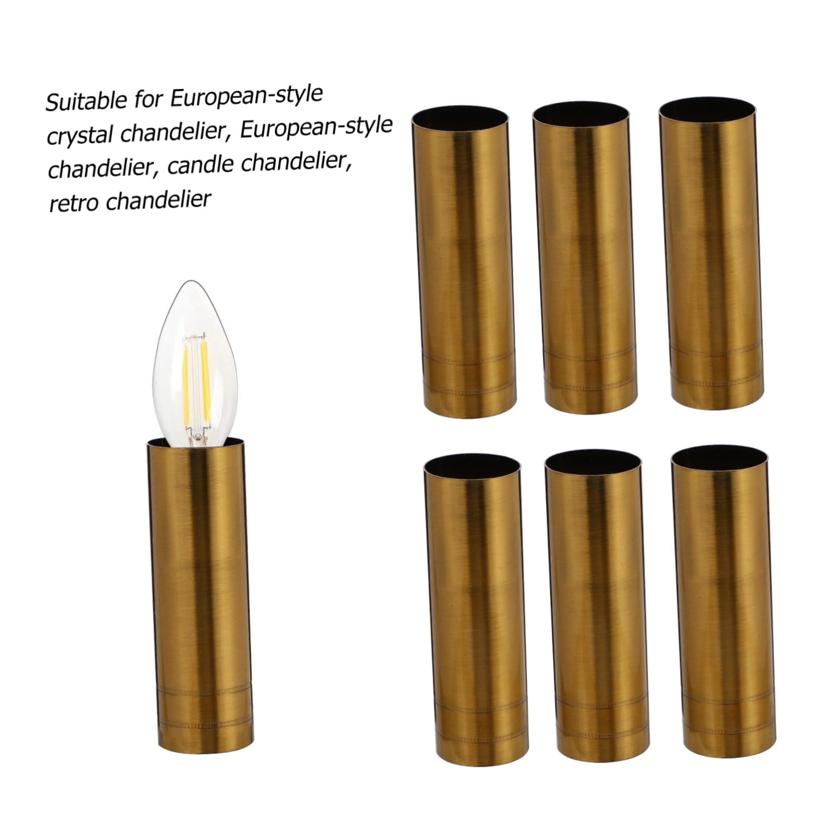 6 Piezas Portalámparas Vintage de Antiguo para Lámparas de Techo de Base para Bombillas Accesorios de Iluminación Retro para Salón Resistente y Ligero