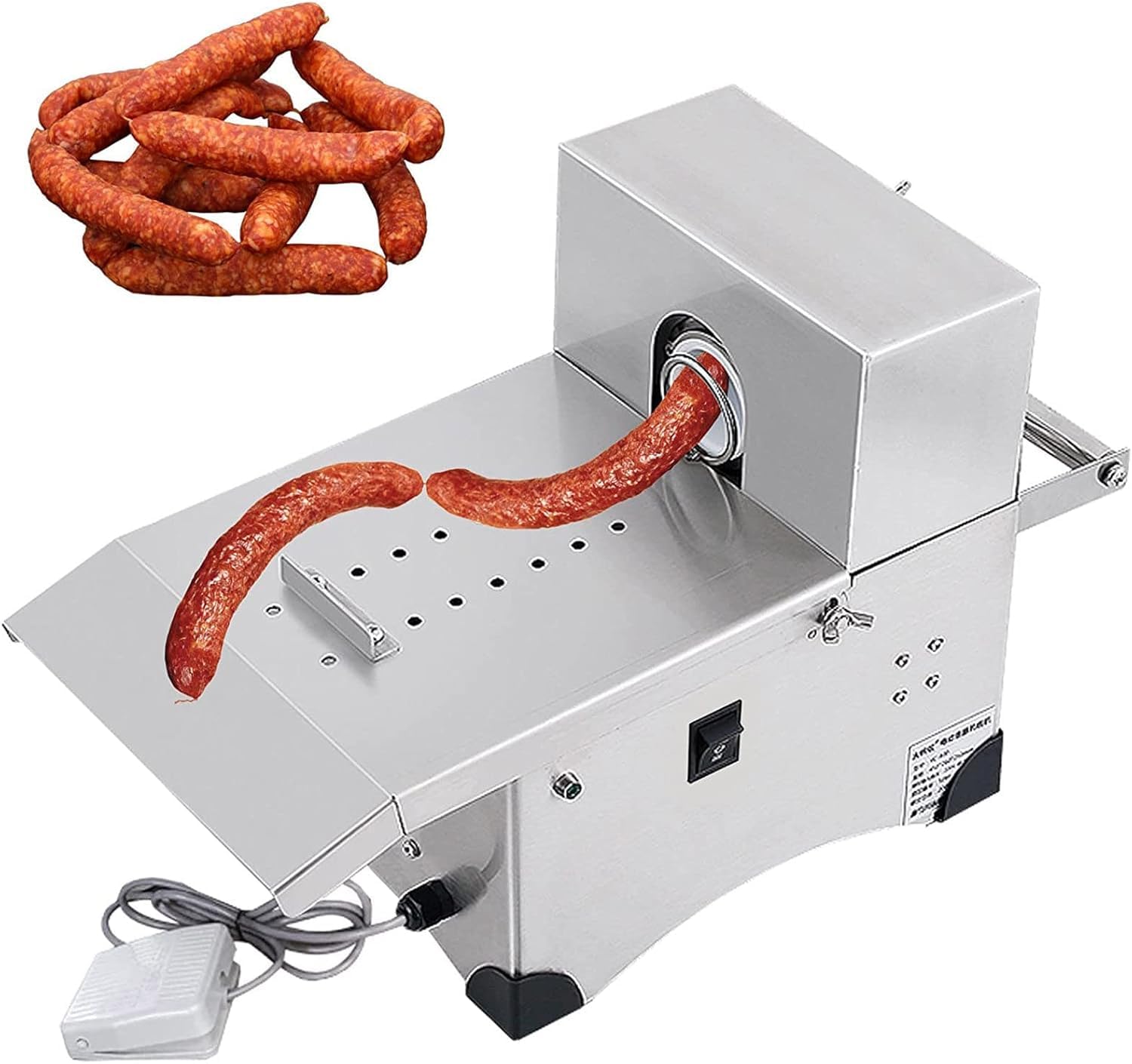 Équipement Pro Pour Attacher Saucisses︱200W Machine Automatique à Nouer Les Saucisses︱Machine à Nouer Les Saucisses Électriques En Acier Inoxydable︱2 Modes︱Usage Commercial/Restaurant Et Domestique