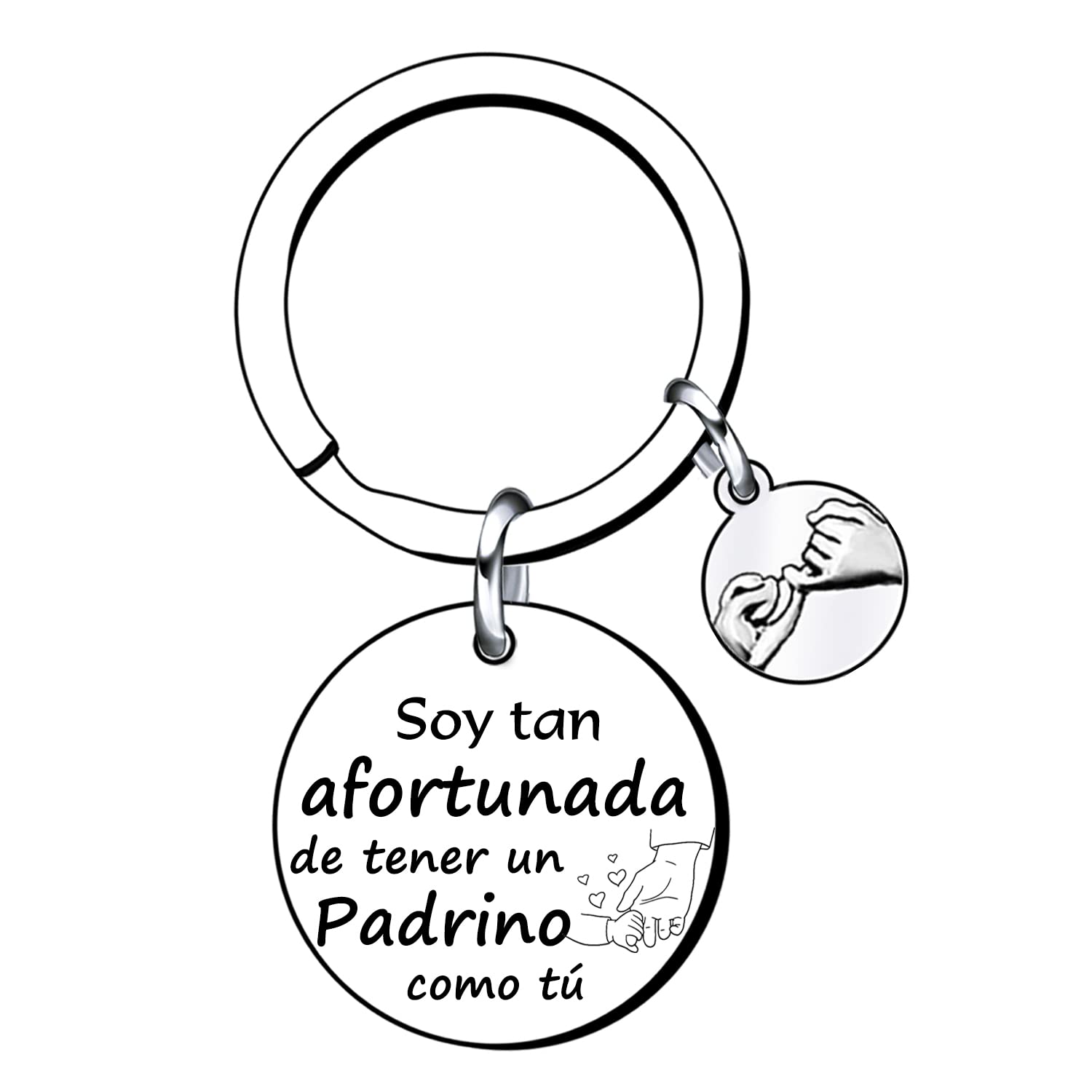 VZIUYTRE Regalo Llavero Padrino Llavero Personalizado Padrino Llavero para el mejor Padrino Llavero Padrino bautizo Regalos de Cumpleaños Padrino Regalo Navidad