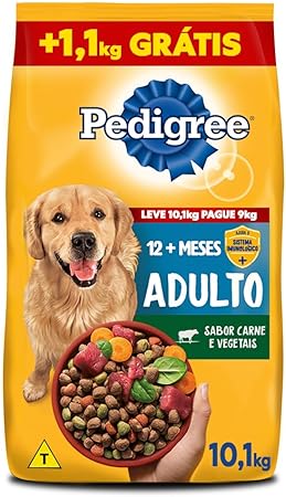 Ração Pedigree Carne e Vegetais Cães Adultos Raças Médias e Grandes Leve 10Kg e Pague 9Kg Menor preço em Ração Pedigree Carne e Vegetais Cães Adultos Raças Médias e Grandes Leve 10Kg e Pague 9Kg